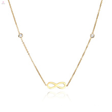 Dainty Crystal Infinity Necklace For Women And Girls